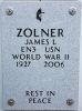 James L Zolner - Headstone