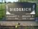 Roland R and Margaret L Diederich - Headstone