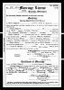 Albert L Taggert and Leona B [Munson] Richards - Marriage License