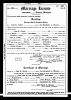 John W Clark and Margaret A Wilson - Marriage License