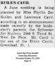 Lawrence Cavil and Phyllis Zer Kuilen - Engagement Announcement Lawrence Cavil and Phyllis Zer Kuilen - Engagement Announcement