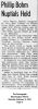 Phillip Bohm and Marion Pfeifer - Marriage Announcement