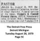 Julius G Pastor - Death Notice Julius G Pastor - Death Notice