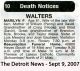 Marilyn F Waltrers Death Notice - The Detroit News