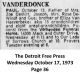 Paul Vanderdonck - Death Notice