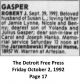 Robert J Gasper - Death Notice