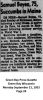 Samuel Boyea - Obituary