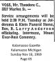 Theodore C Voss - Obituary #2