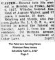 Wilhelm Walter - Obituary #1 Wilhelm Walter - Obituary #1
