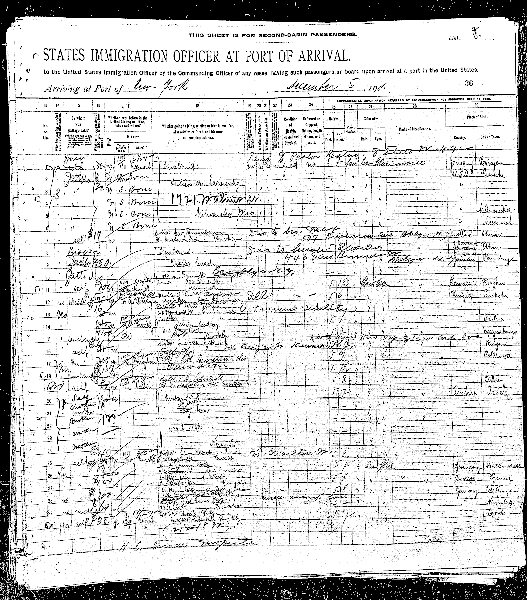 passenger lists verona engelhardt